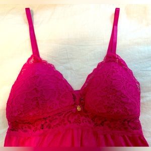 Daisy Fuentes hot pink babydoll nightie